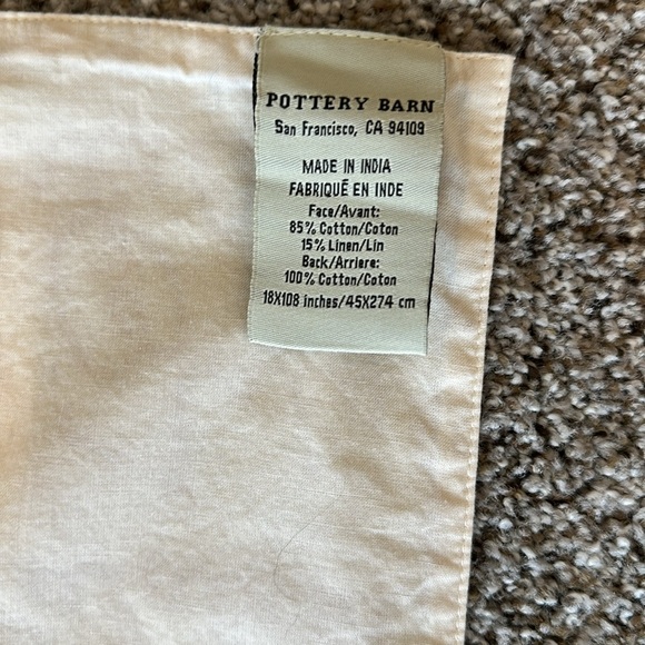 Pottery Barn Falalala lalalala Christmas Runner, Cotton/linen, 101”L x 17W”, EUC - Picture 2 of 3